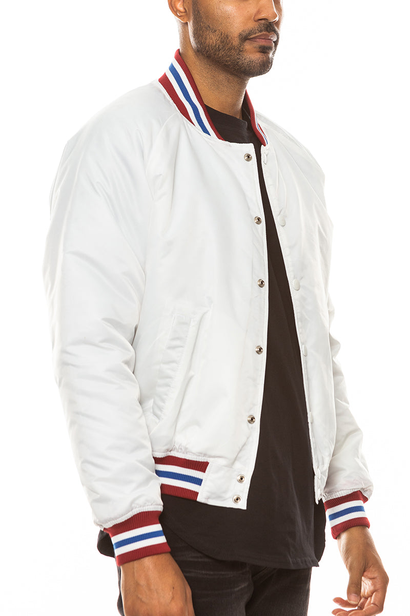 Classic Varsity Windbreaker Bomber Jacket