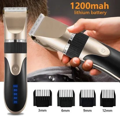 Professional Hair Clipper Men's Barber Beard Trimmer Rechargeable Hair Cutting