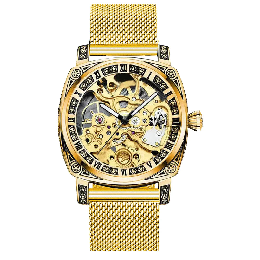 Authentic Brand Carved Watches Fully Automatic Men Watches