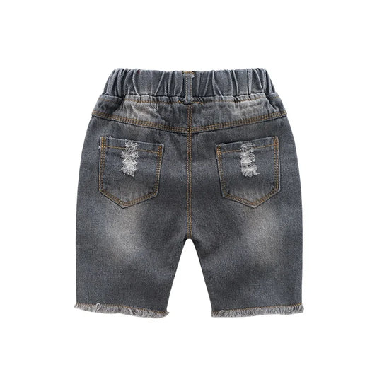 Cotton Holes Jeans Shorts for Boys Summer Fashion Short Pants Baby Boys