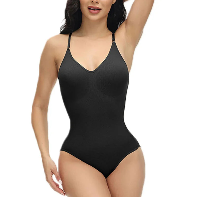 New Women v Neck Spaghetti Strap Bodysuits With Padded Body