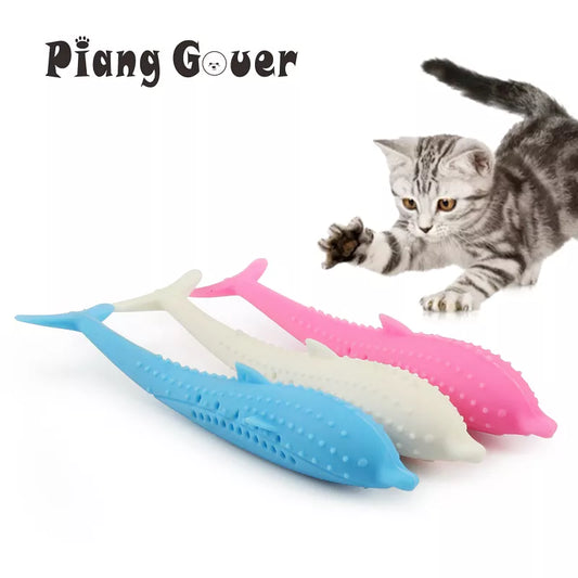 Soft Silicone Mint Fish Cat Toy Catnip Pet Toy Clean Teeth Chew Cats Toys