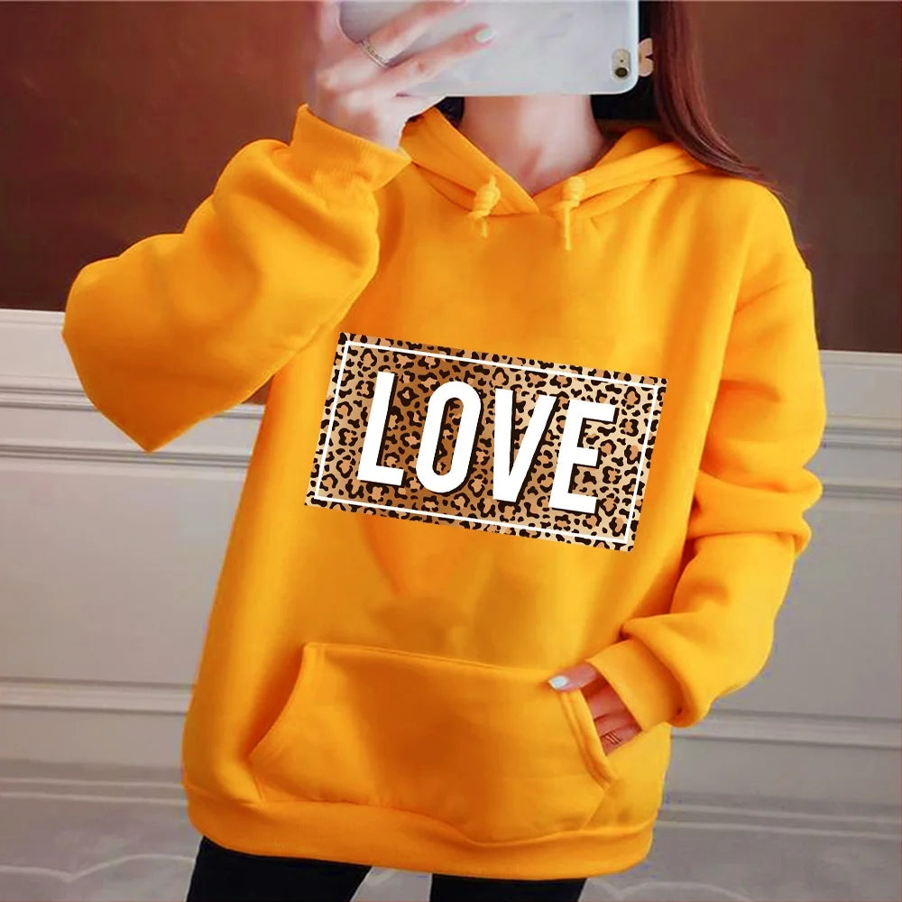 Women's Hoodie Pullover Loose Large Pockets Long Sleeve Sweatshirt Top