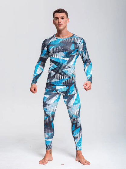 Camouflage Suit  Men's Thermal Underwear Quick-Drying Sportswear  Long Johns