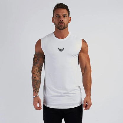 Summer Compression Gym Tank Top Men Cotton Bodybuilding Fitness Sleeveless