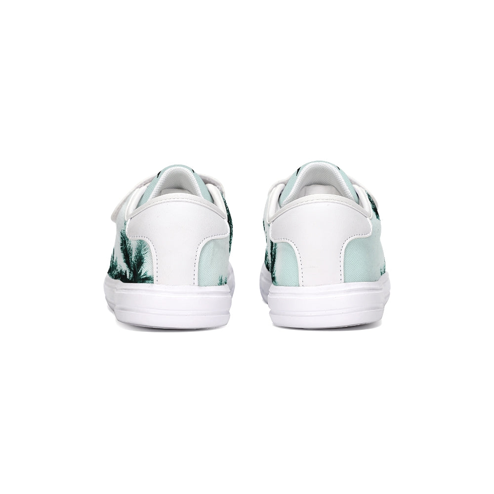 Find Your Coast Kids Canvas Palm Tree Velcro Sneaker Shoes