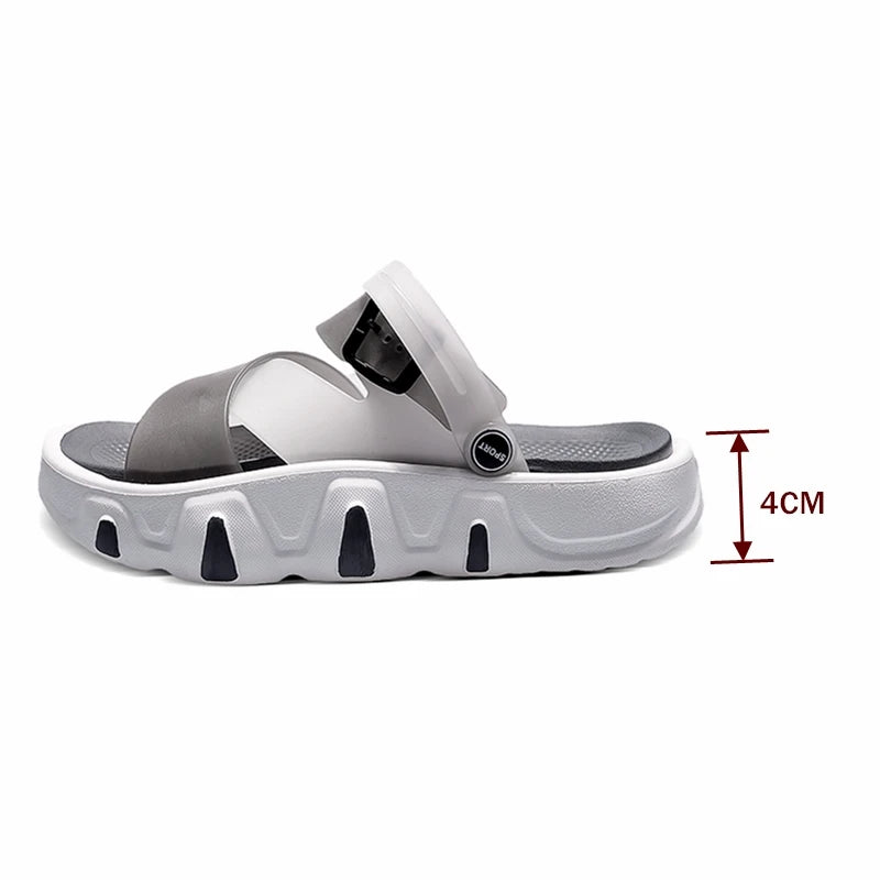 Summer Men Slippers New Fashion Comfort Thick Bottom Height-Increasing Sandals