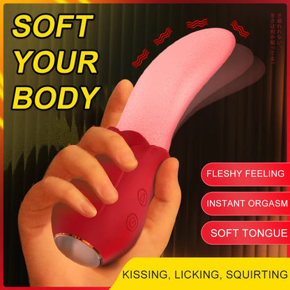 Licklip Licking Sex Toys for Women Realistic Tongue Vibrators Soft Lick