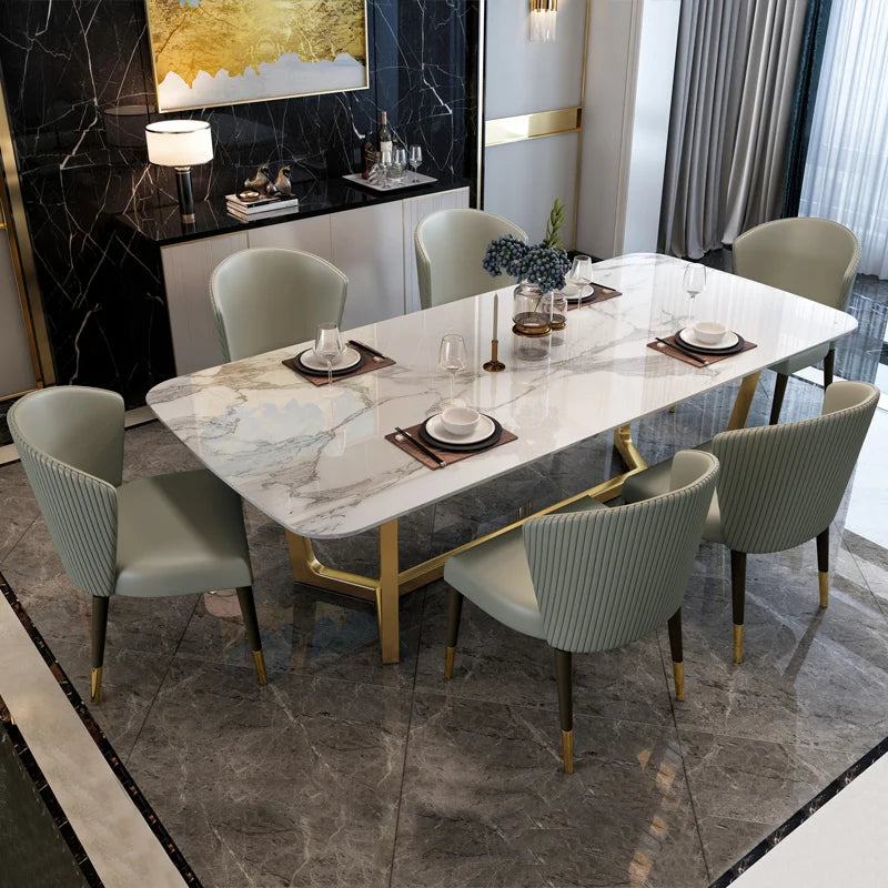 U-Best Modern Design House Furniture Marble Dining Table Set