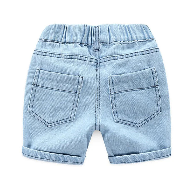 Summer Baby Boys Denim Shorts Fashion Hole Children Jeans South Korea Style Boy