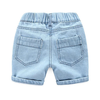 Summer Baby Boys Denim Shorts Fashion Hole Children Jeans South Korea Style Boy