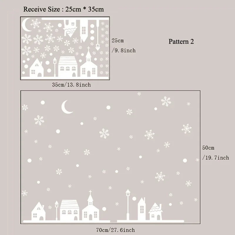 Snow Month Electrostatic Wall Sticker Window Decoration New Year Wallpaper