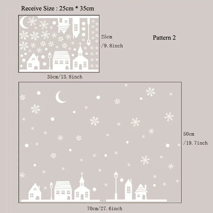 Snow Month Electrostatic Wall Sticker Window Decoration New Year Wallpaper