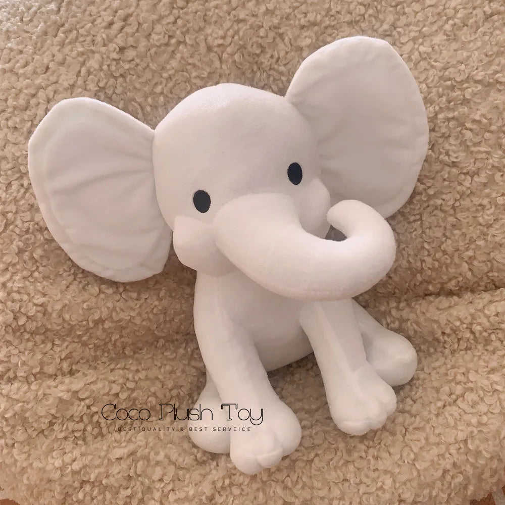 Elephant Plush Toys Kawaii Toy Stuffed Animal Doll for Boys White Elephant Toys