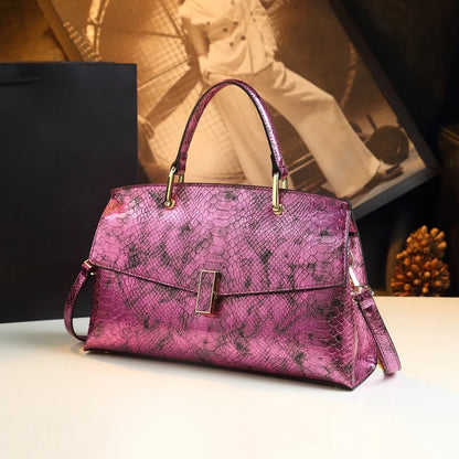 Snake Print Leather Women Bags Luxury Fashion Ladies Handbags Shoulder Crossbody