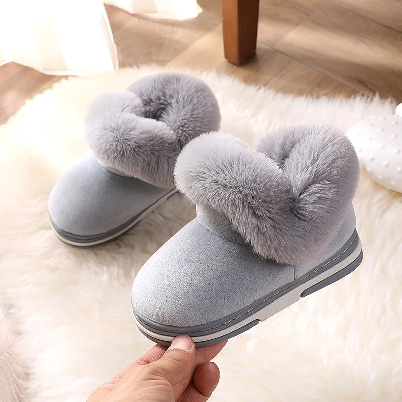 Kids Shoes for Girls Snow Boots Winter Plush Warm Big Girl Shoes Children Boys