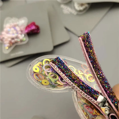 Glitter Star Crown Barrettes Hair Clips for Girls Hair Accessories Twinkle