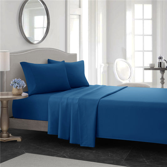 Embroid Hot Sale Microfiber Polyester Super Soft 4 Piece Bed Sheet