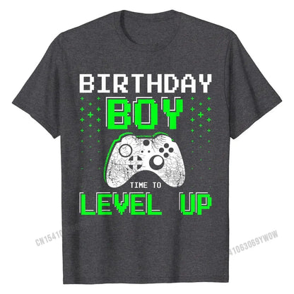 Gamer Gifts for Teen Boys Level Up Birthday Tee Video Game T-Shirt T Shirts