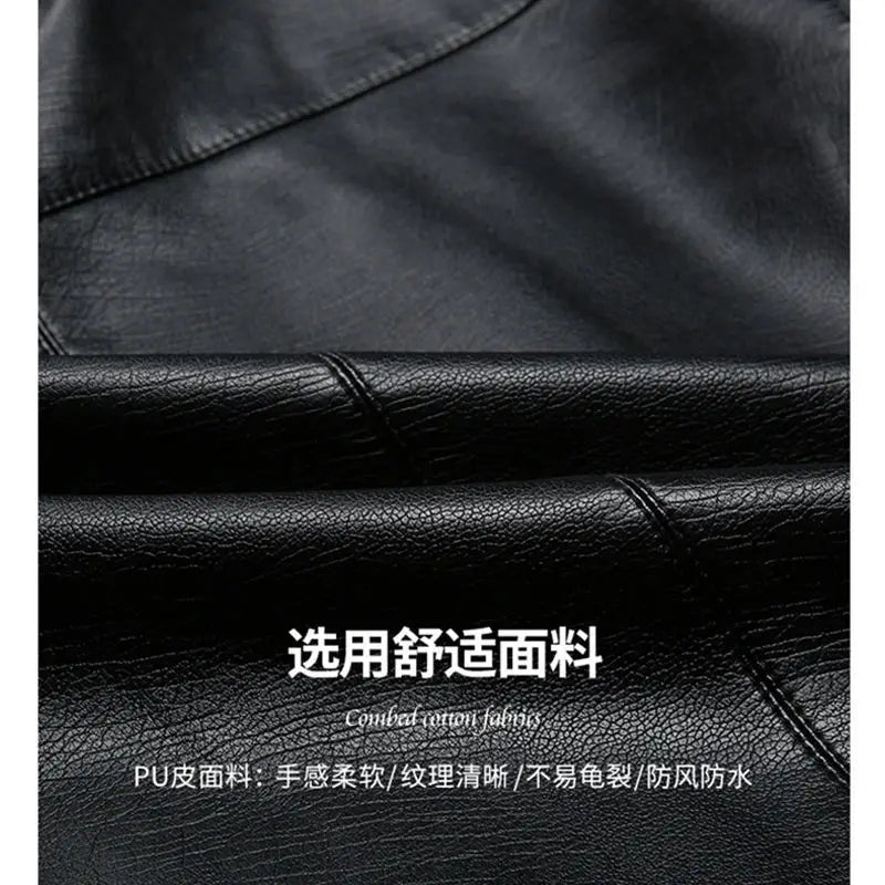 Men Leather Suit Jacket Men Slim Fit Blazer Coat Men Fashion Leather Jacket