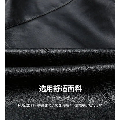 Men Leather Suit Jacket Men Slim Fit Blazer Coat Men Fashion Leather Jacket