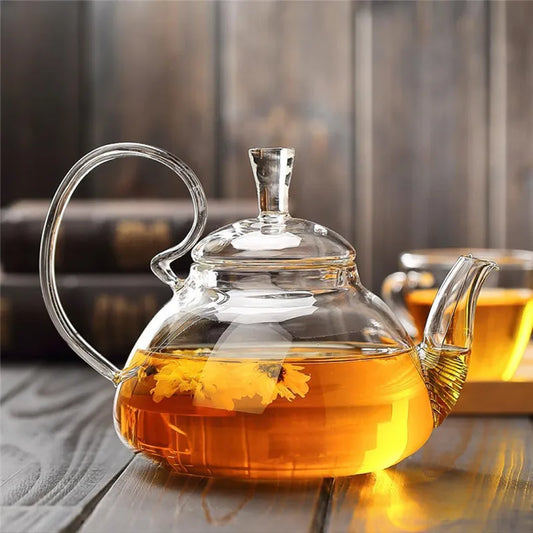 High Borosilicate Heat-Resistant Glass Teapot Chinese Household Transparent