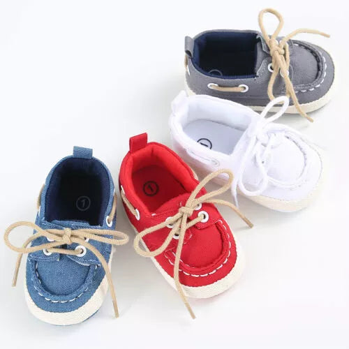 Baby Boys Girl Newborn Shoes Kids Denim Soft Sole First Walkers Toddler Sneakers