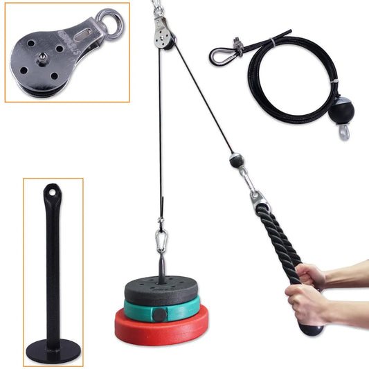 Fitness Pulley Cable System DIY Loading Pin Lifting Triceps Rope Workout