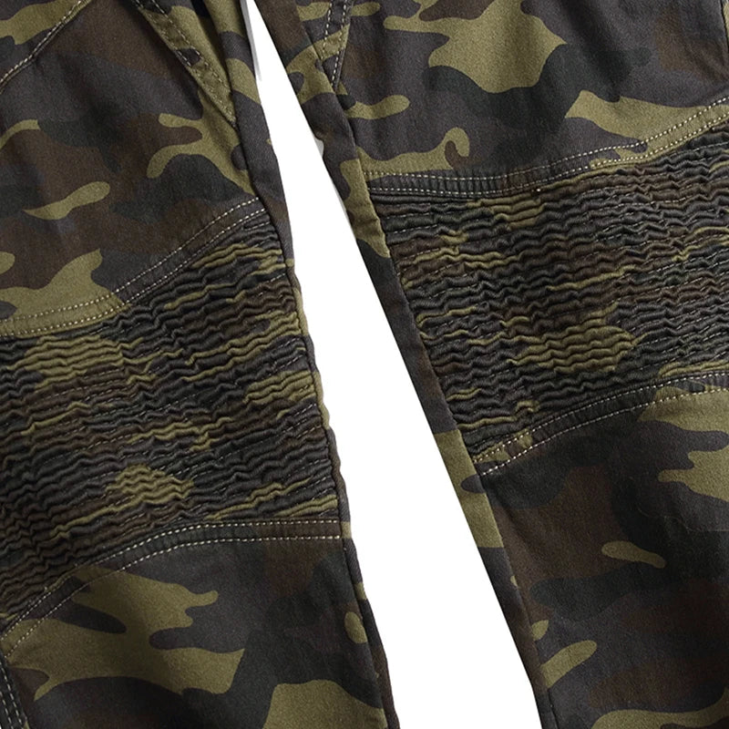 Mens Joggers Military Camouflage Cargo Denim Jeans Fashion Trousers