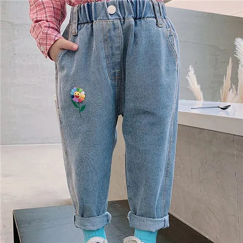 Spring New Baby Jeans Girl Clothes Casual Fashion Loose Denim Trousers Boys