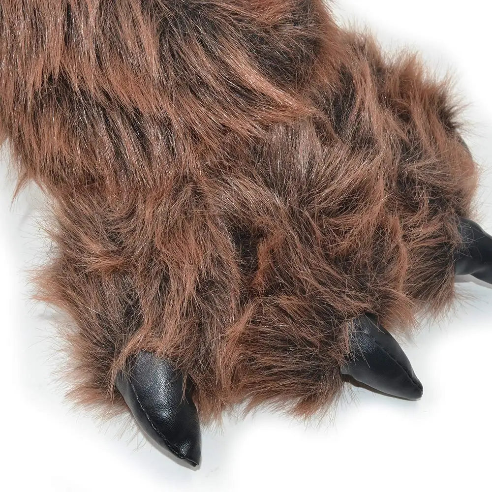 Millffy Funny Slippers Grizzly Bear Stuffed Animal Claw Paw Slippers