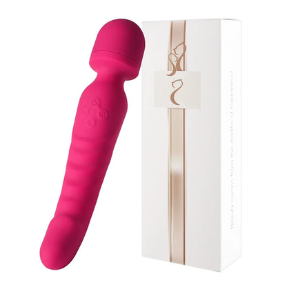 Heating AV Vibrator Magic Wand for Women Clitoris USB Rechargeable Massager