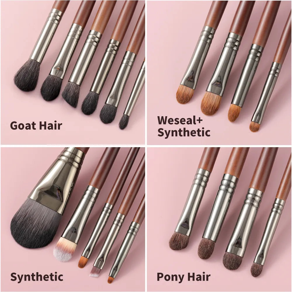 OVW Natural Makeup Brushes Set Eyeshadow Make Up Brush Kit for Makeup