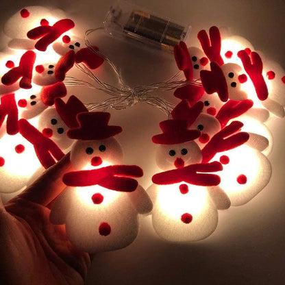 LED Christmas Snowman Lights Strings Christmas Tree Holiday Party Decoration