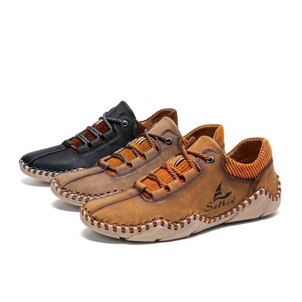 Handmade Leather Shoes Men Casual Sneakers Driving Shoe Leather Loafers