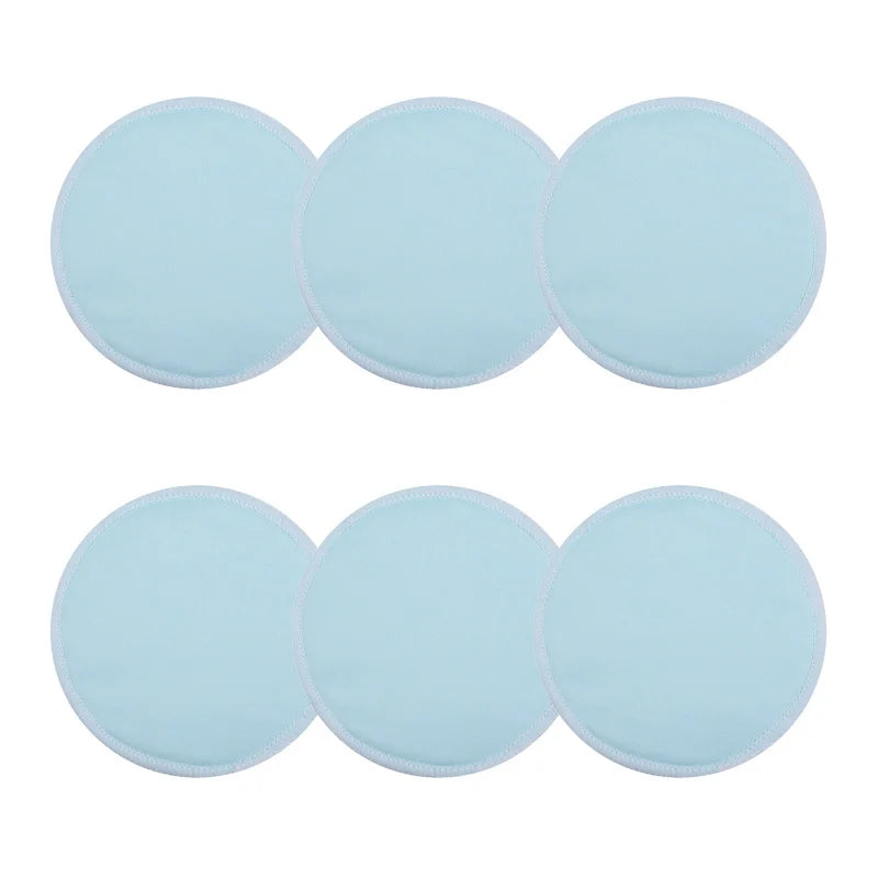 6PCS Soft Bamboo Reusable Washable Breast Liners Milk Care Nursing Pads