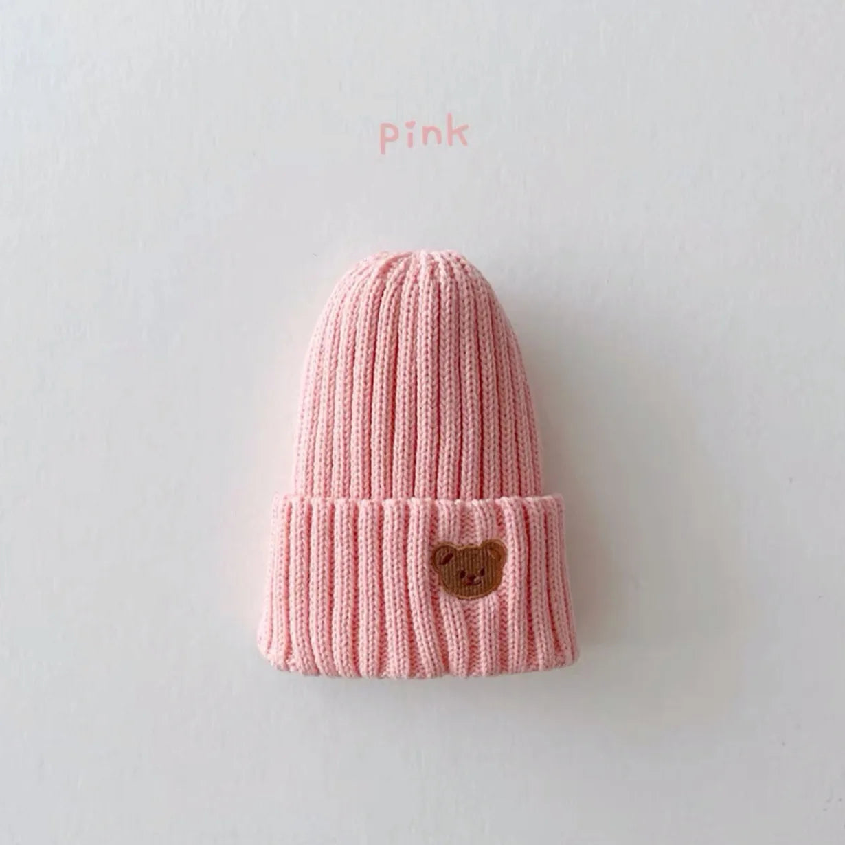 Embroidery Kids Girls Boys Beanies Caps Warm Soft Casual Autumn Winter Solid