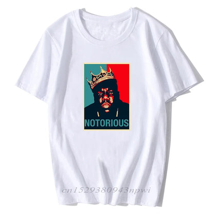 R.I.P Notorious Big Shirt Mens Short Sleeve Black Tshirt Hiphop Rock Biggie Smal