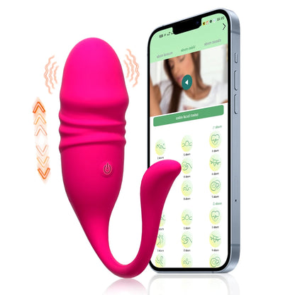 APP Control Vibrator Female Wireless Telescopic Vibrating Egg G Spot