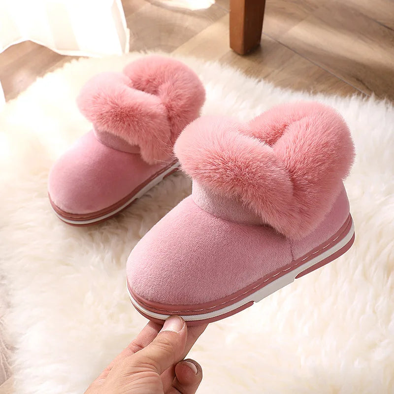 Kids Shoes for Girls Snow Boots Winter Plush Warm Big Girl Shoes Children Boys