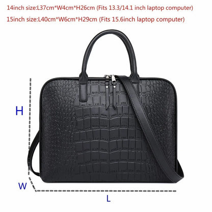 Ladies Computer Handbags for Women Office Handbag Girls Leather Shoulder Bag