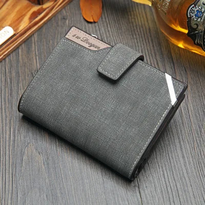 New Korean Casual Men's Wallet Short Vertical Locomotive British Casual