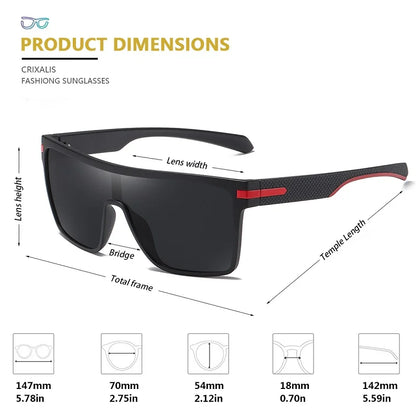 Polarized Sunglasses for Men Square Oversized Anti Glare Driver Glasses