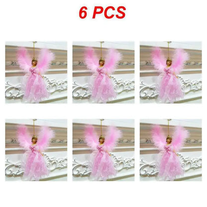 1/3/6pcs Christmas Angel Pendant Hanging Angels Christmas Tree Ornaments