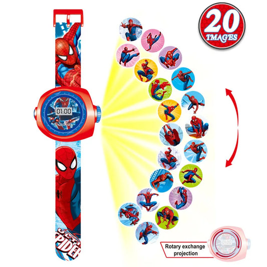 3D Projection Princess Elsa Girls Watches Kids Rubber Digital Minnie