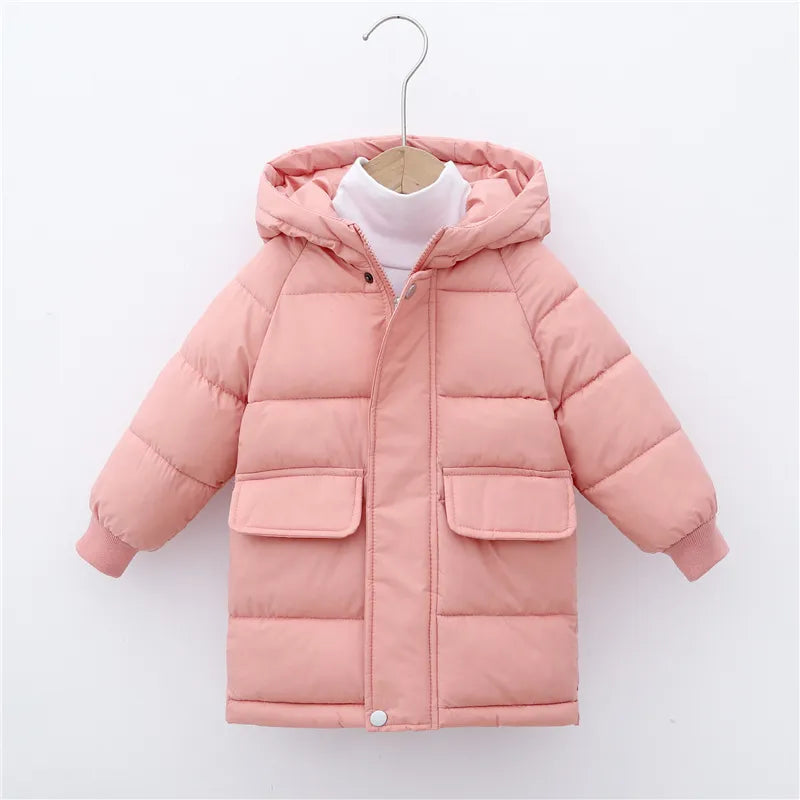 2-12y Kids Down Long Outerwear Winter Clothes Teen Boys Girls