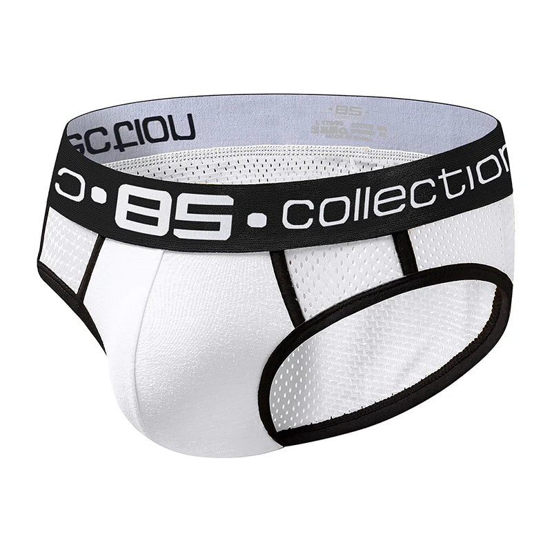 Brand Men Underwear Mesh Qucik-Dry  Sexy Men Briefs Breathable Mens Slip Cueca