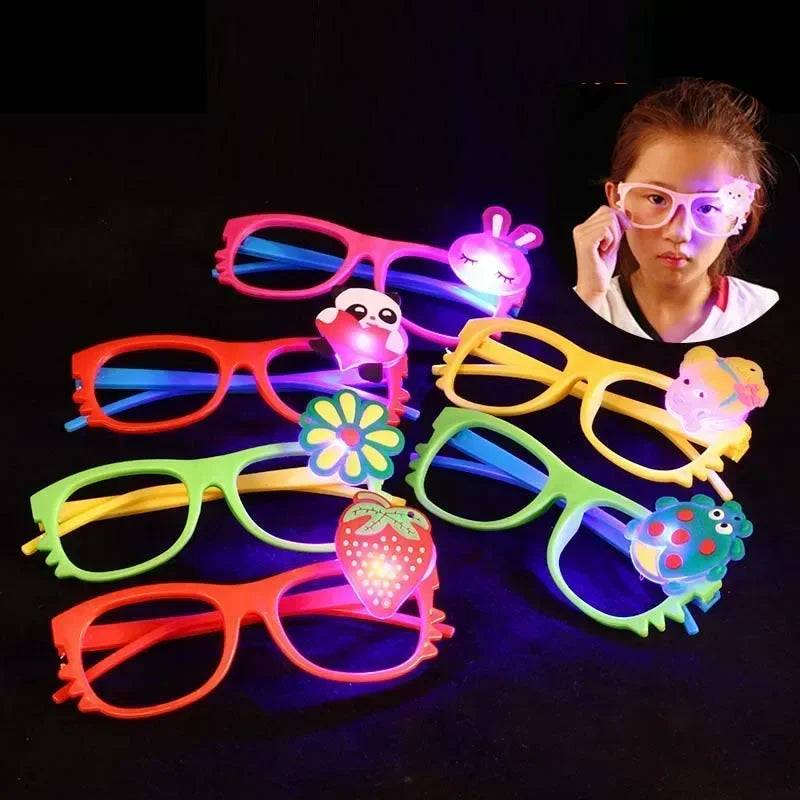 12pcs Adult Kids Women LED Glasses Light Sunglasses Glow New Year