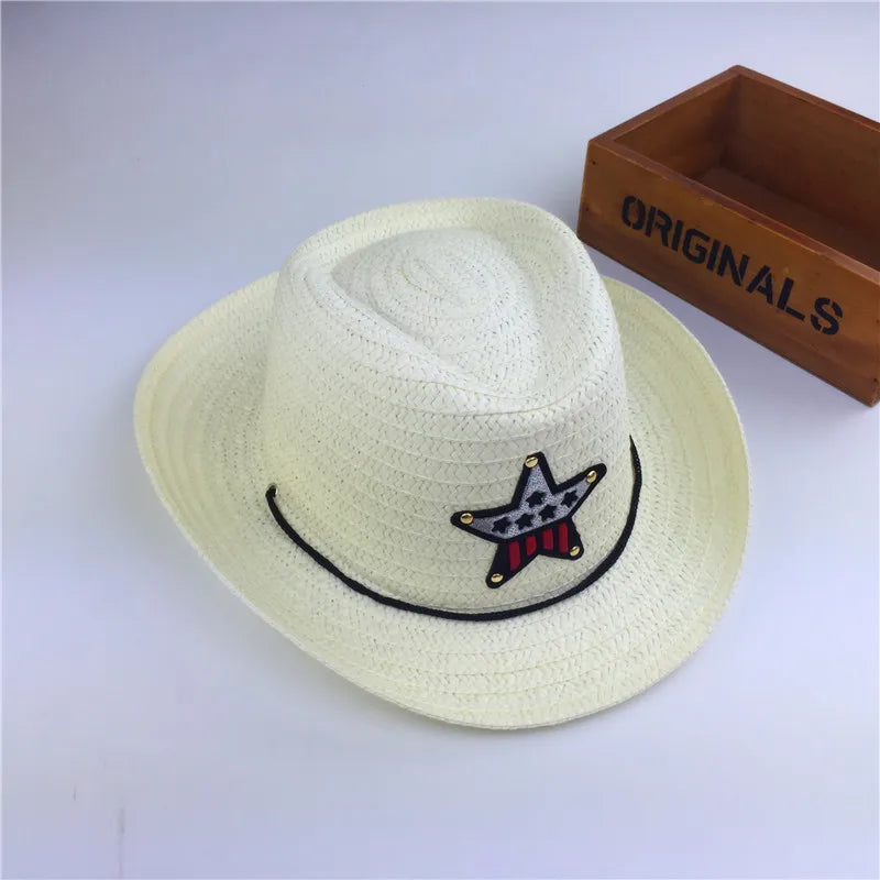 Outdoor Children's Jazz Cowboy Hat Summer Straw Hat Boys