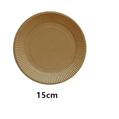 50pcs/Pack Disposable Thickened Paper Plate Paper Dish Cake Tray